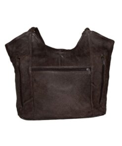 Luvsa LS-TJ108 Genuine Leather Ladies Hand & Shoulder Bag - Brown