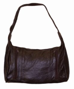Luvsa LS-TJ109 Genuine Leather Ladies Bowling Hand & Shoulder Bag - Coffee