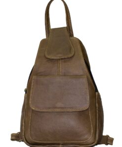 Luvsa LS-TJ121 Genuine Leather Backpack - Brown