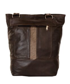 Luvsa LS-TJ124 Full Grain Genuine Leather with Nguni Leather Design - Coffee