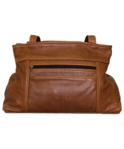 Luvsa LS-TJ126 Genuine Leather Women s Essential Shoulder Bag - Brown