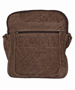 Luvsa LS-TJ130 Full Grain Genuine Leather Everyday Sling Bag- Coffee