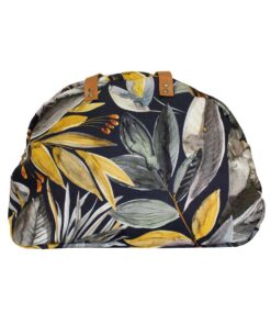 Luvsa LSHJT901 Polycotton & Genuine Leather Weekender/ Overnight Bag - Grey