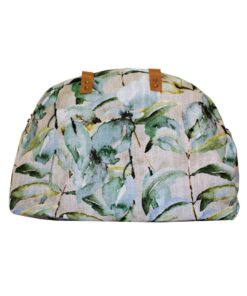 Luvsa LSHJT901 Polycotton & Genuine Leather Weekender/ Overnight Bag - Light Blue