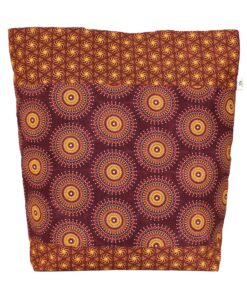 Luvsa LSIOM704 ShweShwe 100% Cotton Women's Shoulder Shopping Bag - Burgundy