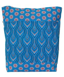 Luvsa LSIOM704 ShweShwe 100% Cotton Women's Shoulder Shopping Bag - Royal Blue