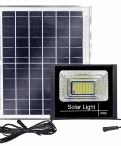 LUXN 25W LED Solar Flood Light & Solar Panel - Black