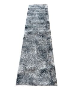 Luxurious Persian Design Grey & Navy Runner - Rug - 300 x 80 cm