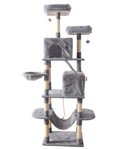 Luxury Cat Tree Tower Double Nest-With Cat Spoon Nest And HammockMT42-206cm