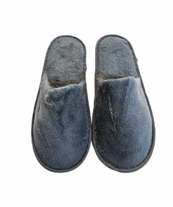 Luxury Hotel & Spa Coral Fleece Slippers Dark Grey (Pack of 10)