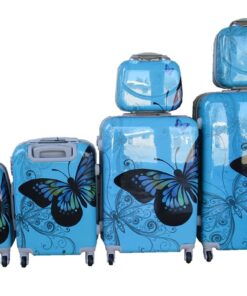 Luxury PC Travel Luggage 6 Piece - Butterflies
