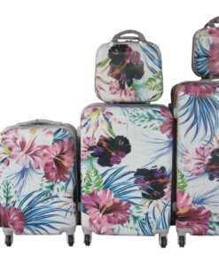 Luxury PC Travel Luggage - 6 Piece - Flowers