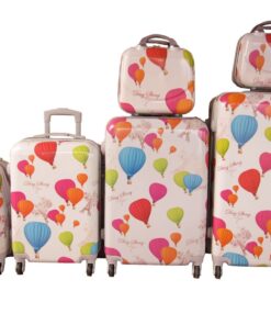 Luxury PC Travel Luggage - 6 Piece - Hot Air Balloon