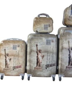 Luxury PC Travel Luggage - 6 Piece - Statue Of Liberty