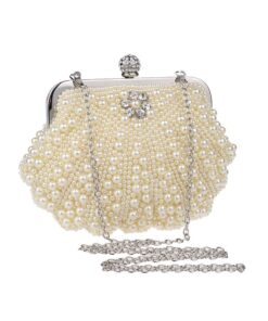 Luxury Pearl Beaded Purse Wedding Evening Party Handbag