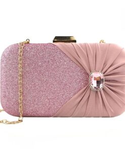 Luxury Women Evening Bag Wedding Evening Party Handbag - Pink