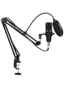 M800 Studio Microphone with Stand and Windproof Black