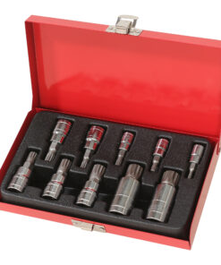 MAC AFRIC 10 PCS Spline Bit Socket Set (12 Point)