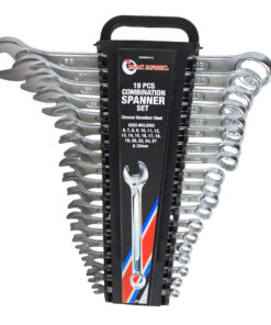 MAC AFRIC 19 PCS Chrome Vanadium Combination Spanner Set On Rack
