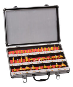 MAC AFRIC 35 Piece Router Piece Set in Aluminium Case (1/4" IN & 6.35 MM Shank)
