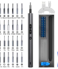 MAC AFRIC Cordless Mini Screwdriver: Rechargeable with Bits & LED