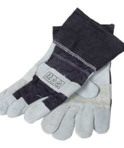 MAC AFRIC Denim & Chrome Leather Gloves (Pair)
