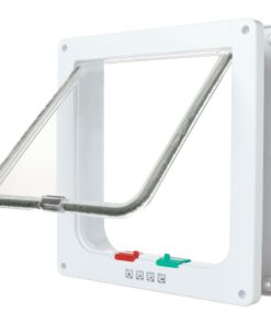 Magnetic Pet Cat Flap 4-Way Locking Door - L