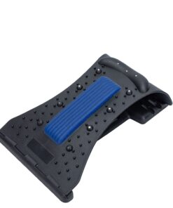 Magnetic Point Massage Lumbar Back Stretcher - Black and Blue