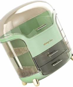 Makeup Cosmetic Storage Box - Green