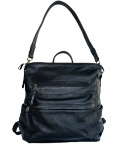 Mally Genuine Leather Ladies Backpack - Black