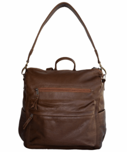 Mally Genuine Leather Ladies Backpack - Brown