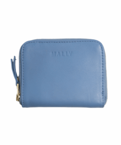 Mally Leather Bags Onyx Hand Made Genuine Leather Small Ladies Wallet - Blue