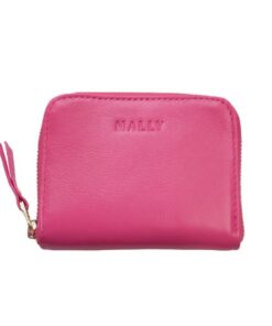 Mally Leather Bags Onyx Hand Made Genuine Leather Small Ladies Wallet - Pink