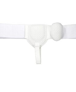 Man Woman Hernia Belt Truss Compression Pads - White