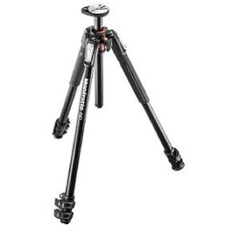 Manfrotto 190 Aluminum 3-Section Tripod Black