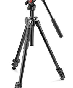 Manfrotto New 290 Light Kit Aluminium 3-Section Tripod with Befree Live Hd