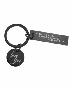 Man/Woman Couple's Gift I Love You Drive Safe Relationship Keyring
