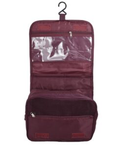 Marco Hook and Loop Hanging Toiletry Bag - Maroon - Women - Maroon