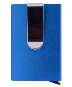 Marco RFID Aluminium Auto Pop-Up Card Holder - Blue