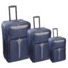 Marco Soft Case Luggage Suitcase Bag - Set of 3 - Blue - Grey
