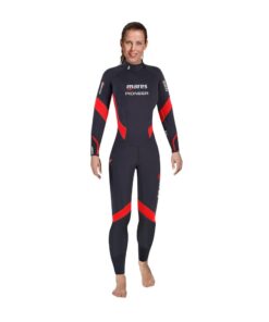 Mares She Dive Pioneer 5mm Back Zip Wetsuit - Black/Red - XXS - XS