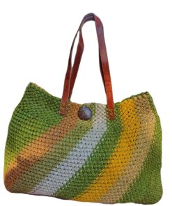 Maria Handicraft-Women Casual Shoulder Bag/Vacation Bag-Leather Handles