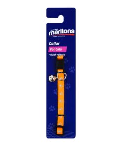 Marltons 8Cm Cat Collarw/Bell Quick Release Clasp - Orange
