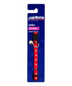 Marltons 8Cm Cat Collarw/Bell Quick Release Clasp - Red