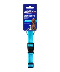 Marltons Reflective Collar Medium Dogs - Blue