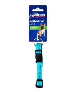 Marltons Reflective Collar Small Dogs - Blue
