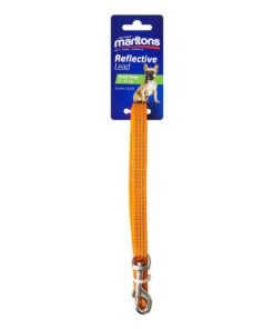 Marltons Reflective Lead 15mm x 1.2m - Orange