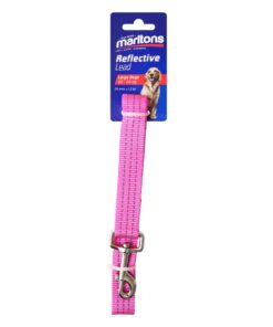 Marltons Reflective Lead Large Dogs - Pink