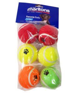 Marltons Six Pack of Tennis Balls Dog Toy