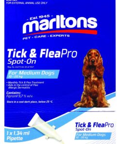 Marltons Tick & Flea Spot-On Pro Medium Dogs 1.34ml